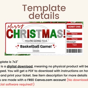 Christmas Basketball Game Tickets. Basketball Tickets. Basketball ...