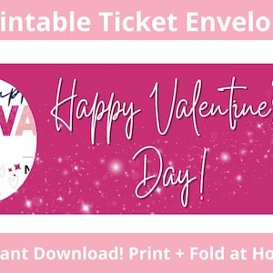 Ticket Envelope. Printable Envelope Template. Boarding Pass Envelope. Ticket Sleeve. Gift Envelope. Birthday Envelope. Surprise Envelope