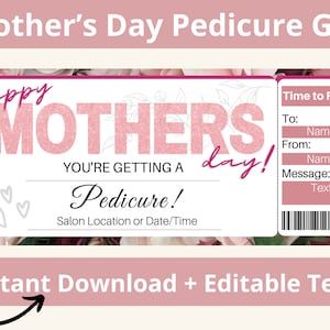 Pediküre-Geschenkgutschein. Pediküre-Geschenkkarte. Salon-Geschenkgutschein. Salon-Geschenk-Karte. Pediküre Gutschein. Pediküre Ticket. Druckbar