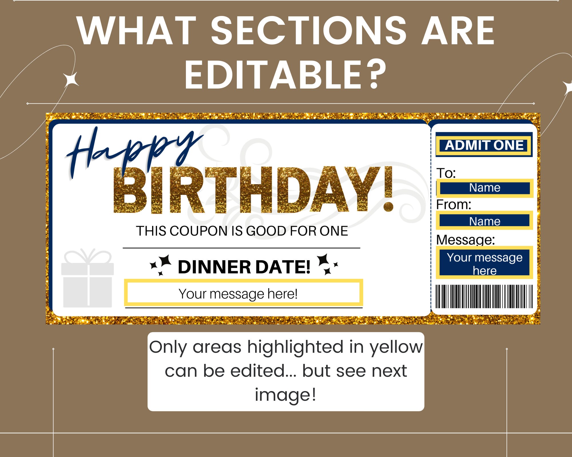 Dinner Date Coupon. Dinner Date Voucher. Birthday Dinner - Etsy