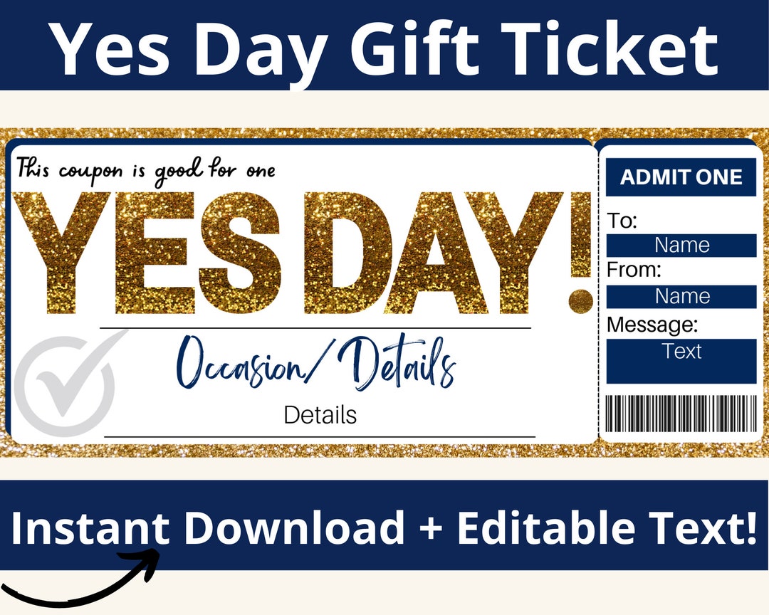 Yes Day Coupon. Yes Day Invite. Yes Day Kids. Yes Day Ticket. Yes Day
