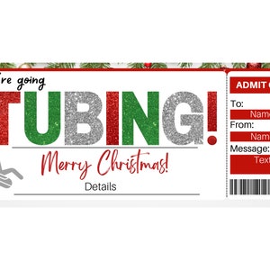 Snow Tubing Ticket. Snow Tubing Gift Certificate. Tubing Ticket. Tubing Gifts. Snow Tubing ...