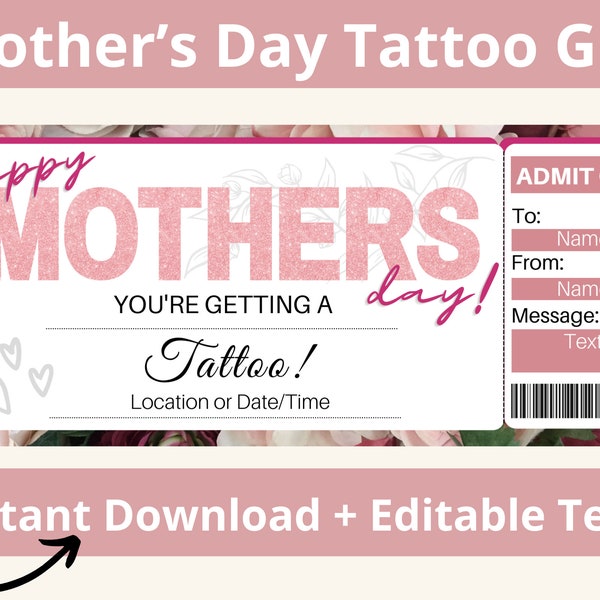 Tattoo Gift Certificate Template. Tattoo Gift Card. Tattoo Gifts. Tattoo Gift Certificate. Tattoo Ticket. Tattoo Coupon. Tattoo Voucher