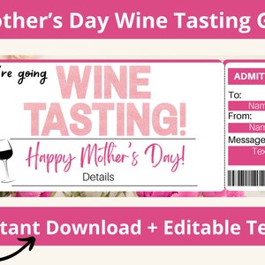 Wine Tasting Gift Ticket. Wine Tasting Invitation. Wine Tasting Ticket. Wine Tasting Gifts. Wine Tasting Card. Wine Tasting Girls Trip.