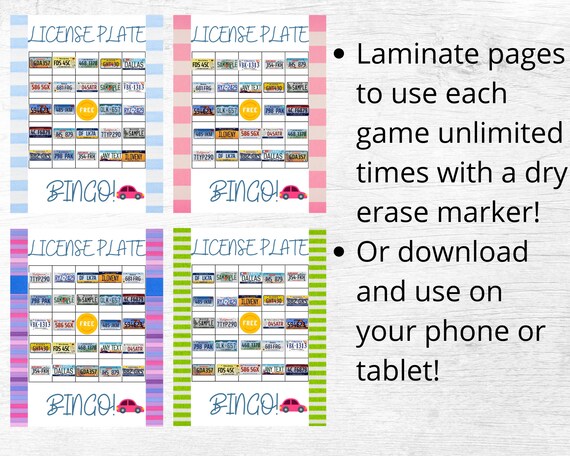 License Plate Bingo. Road Trip Games, Road Trip Printables for Kids ...
