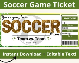 Biglietto per la partita di calcio. Biglietti di calcio. Invito per il biglietto del calcio. Giornata della partita di calcio. Idee regalo per il calcio. Regalo di calcio per uomini. Regalo di calcio per lui