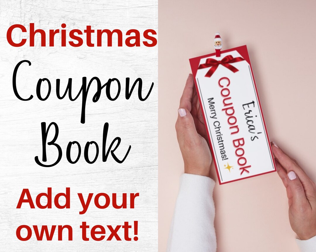 Christmas Coupon Template. Christmas Coupon Book. Christmas Ticket