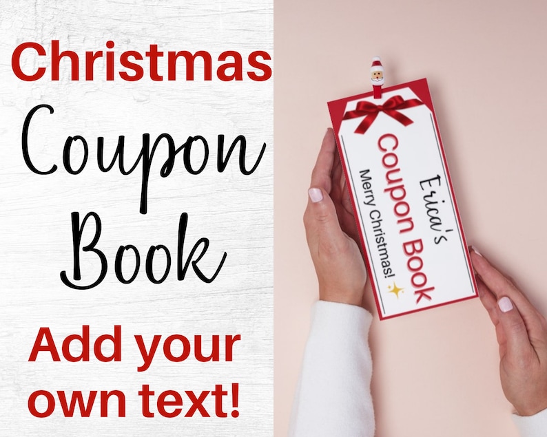 Christmas Coupon Template. Christmas Coupon Book. Christmas Etsy