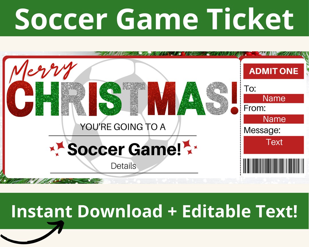 christmas-surprise-soccer-game-ticket-christmas-soccer-ticket-soccer-game-ticket-soccer-game-day-soccer-gift-ideas-soccer-game-day-etsy