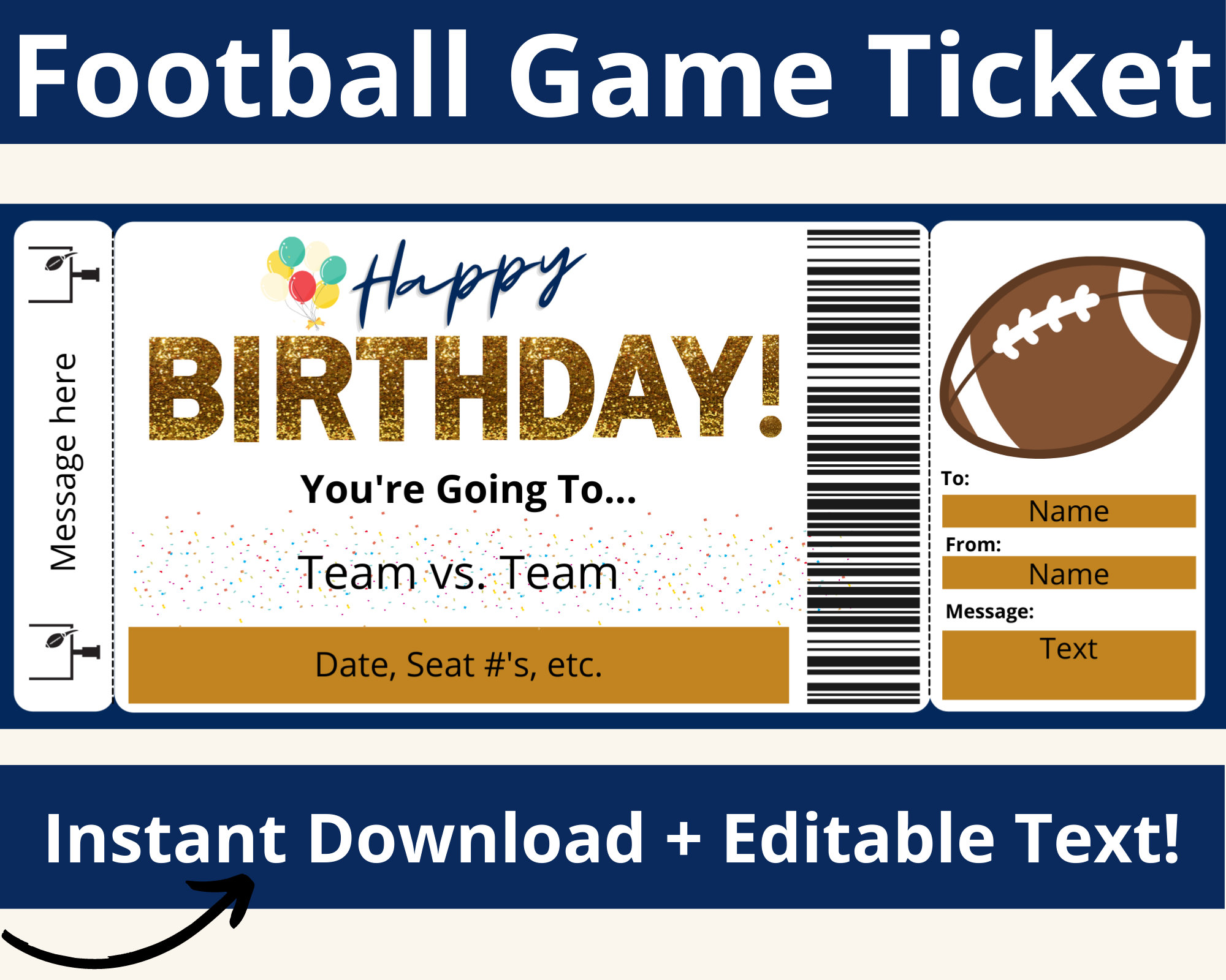 football ticket template