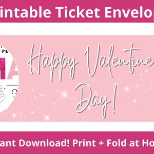 Ticket Envelope. Printable Envelope Template. Boarding Pass Envelope. Ticket Sleeve. Gift Envelope. Birthday Envelope. Surprise Envelope