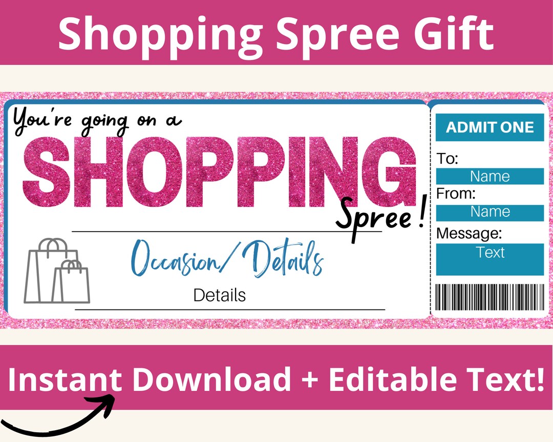 Shopping Spree Coupon Shopping Trip Shopping Coupon Shopping Gift Shopping Spree Coupon Shopping Trip Shopping Coupon Shopping Gift