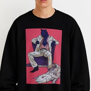 Alpha Crewneck Sweatshirt: Unisex Cotton-Blend Pullover