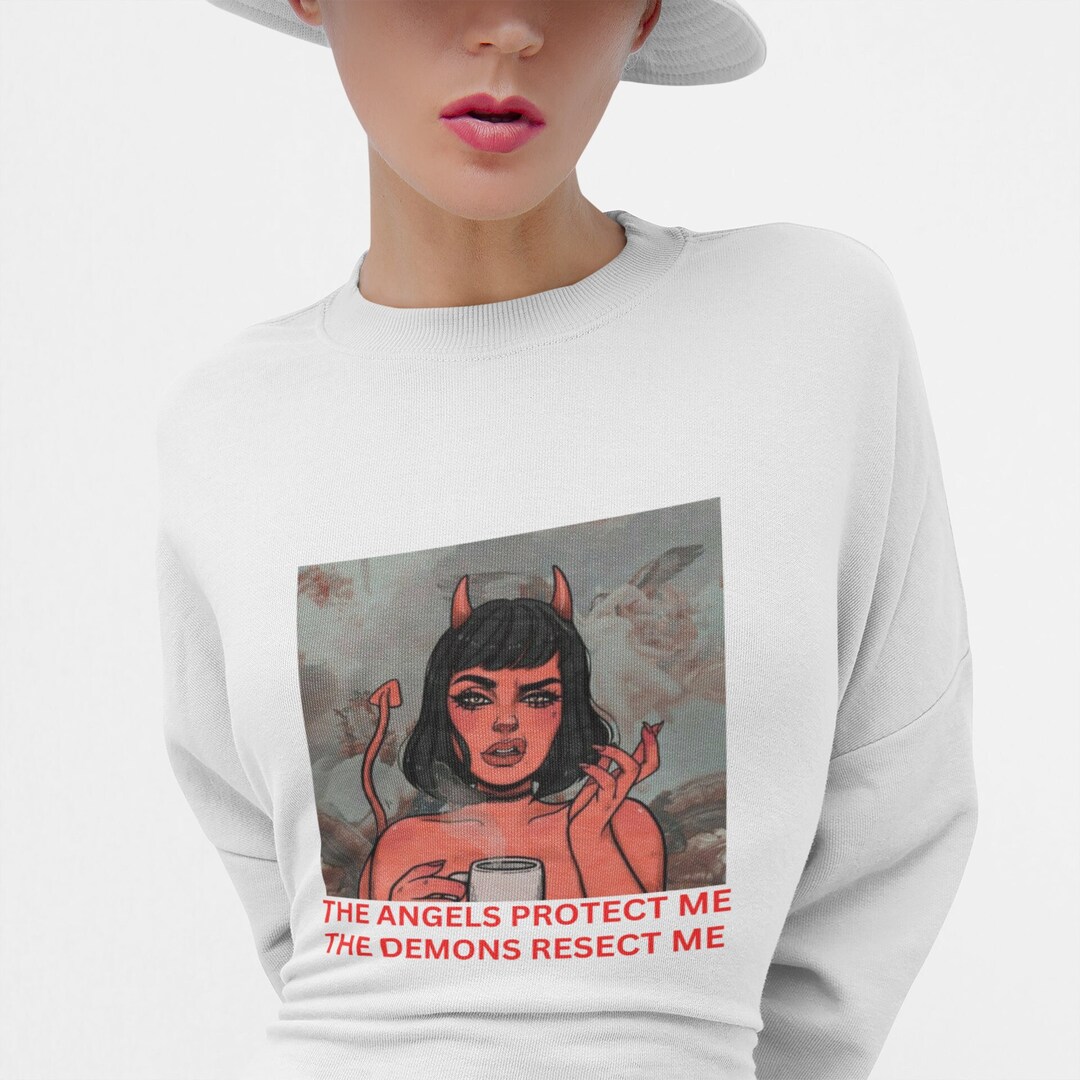 Angels Demons Sweatshirt Oversized Sweatshirt crewneck Sweatshirt Trendy Sweatshirt Unisex Sweatshirt streetwear Sweatshirt Merch Etsy UK