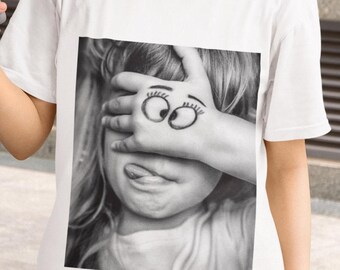 Peek A Boo Tee,Graphic tees, Funny tshirt, Unisex tshirt, Oversized tshirt, Aesthetic tshirt , Gift for her/him, tshirt