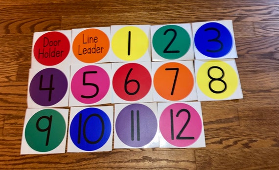 Line Up Spots For Classroom Floor 58-Piece Classroom Floor Stickers ...
