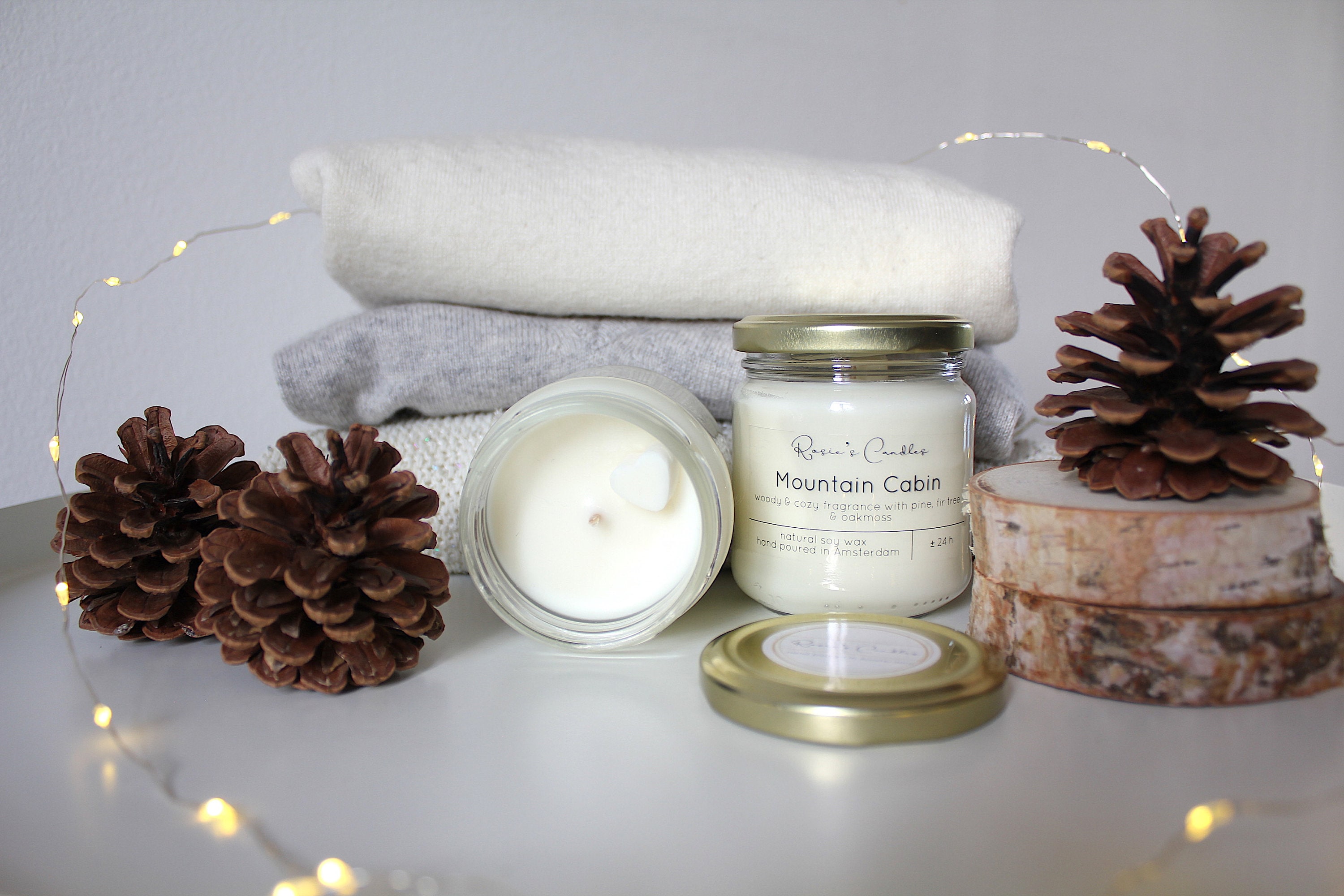 Mountain Cabin Pine Scented Candle Vegan Candle Etsy