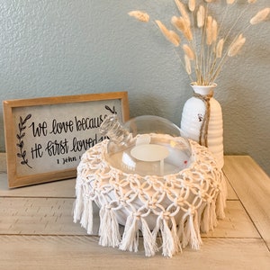 Macrame skirt for Aria diffuser | Young Living diffuser cover | two in one | Aria table skirt |