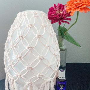 Lustre Macrame Diffuser Cover, Young Living Lustre, team member gift, living room decor, boho decor