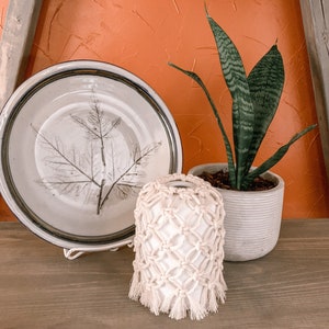 Macrame cover for the Haven diffuser, diffuser skirt, Young Living Diffuser covers, Mothers Day ideas, girls room, YL member gifts