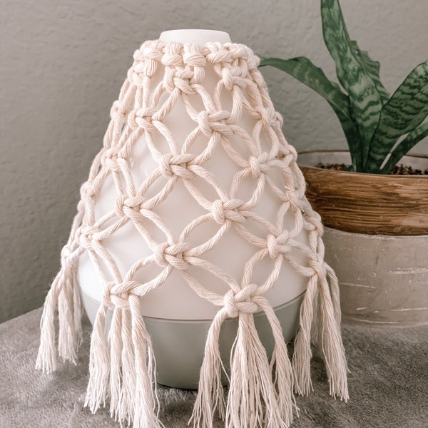 Dewdrop Macrame Diffuser Cover, Young Living, team member gift, essential oils