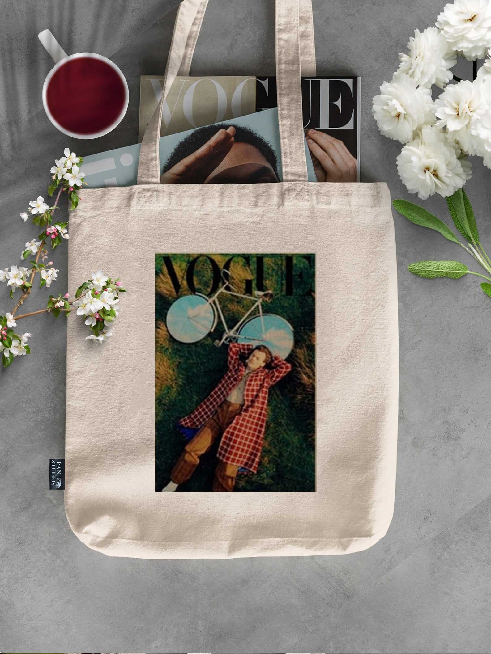 Harry Styles Vogue Tote Bag Vogue Style Tote Vogue Canvas Etsy