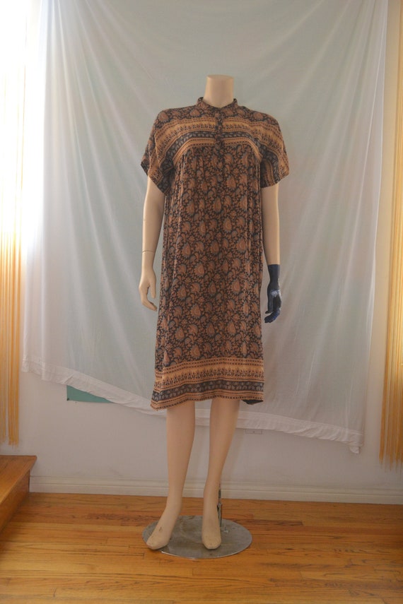 Vintage 1970's Indian Cotton Gauze Dress