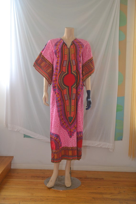 Vintage Pink Dashiki/Kaftan with Angel Sleeves, Ma
