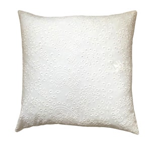 White eyelet throw pillows cheap