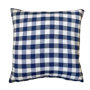 Buffalo Plaid Pillow Cover, Buffalo Check, Blue Plaid, Cabin Decor, Country Farmhouse Decor, Gift for Her, Check Pillow Cover, Modern Farm