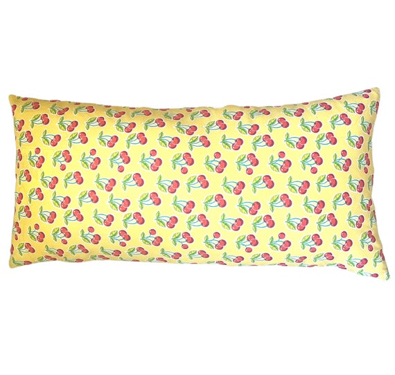 Cherry Pillow Lumbar Pillow Cover 14x27 Fruit Pillow Cover