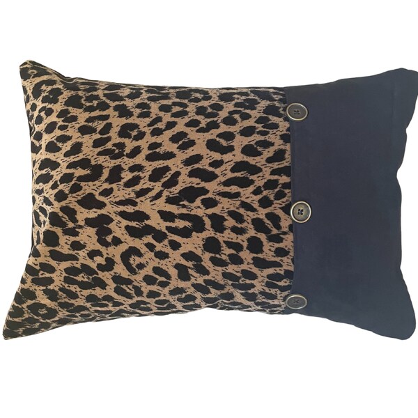 Cheetah Lumbar Pillow Etsy