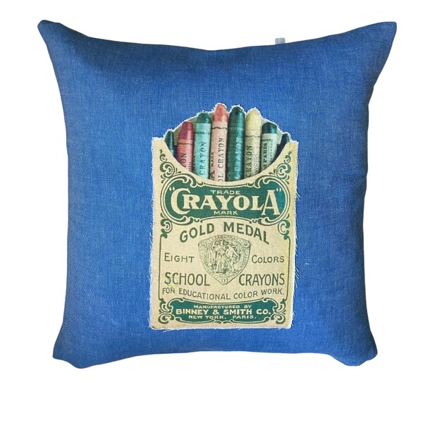 Crayon Pillow Etsy