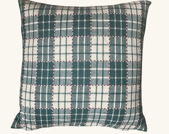 Christmas  Plaid Pillow Covers, Green Plaid Throw Pillows, Farmhouse Christmas, Holiday Plaid, Country Holiday Decor, Double Sided,