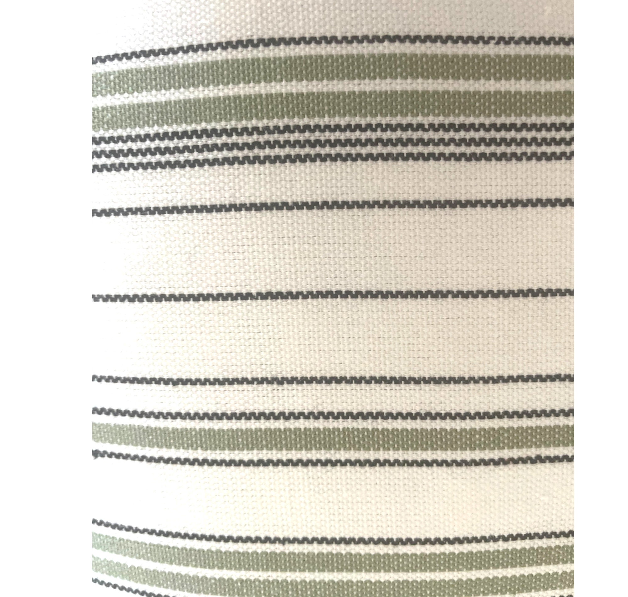 Olive Green Striped Pillow Cover 16x16 Pillow Cover Etsy
