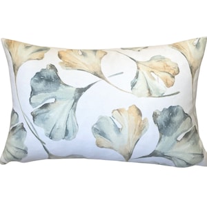 Watercolor Floral Pillow Cover, Lumbar Pillow 14x20, Designer Watercolor Pillow Accent, Rectangle Pillow Cover, Long Pillow, Large Flowers