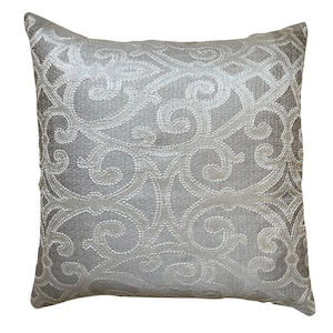 Silver Metallic Pillow Cover, Elegant Pillow, Silver Gray Pillow, 20x20 Pillow Cover, Luxury Pillow Cover, Elegant Home Decor, Accent Pillow