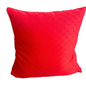Solid Red Pillow, Textured Pillow Cover, Christmas Red, Double Sided, Home Decor, Couch Cushion Cover, 18x18, Valentine&#39;s Day Decor,