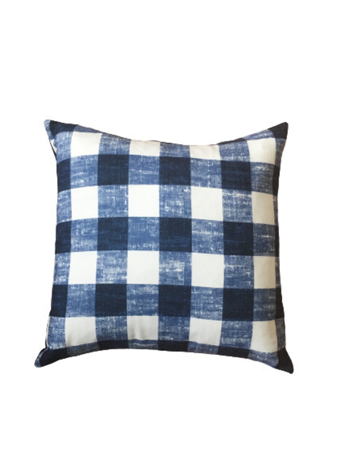 Navy Buffalo Plaid Pillow Cover Farmhouse Blue Navy White Etsy