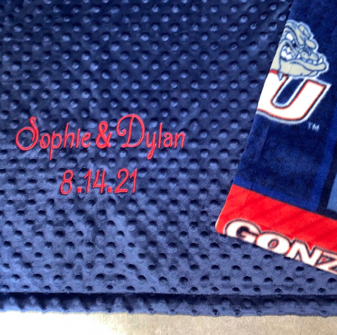 Gonzaga University Bulldogs Blanket, Baby Blanket, Throw, Dorm, Wedding