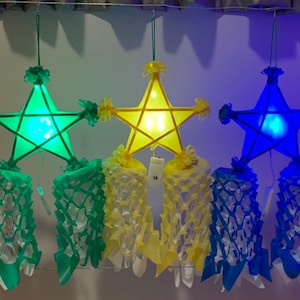 Small bamboo filipino parol with steady light (indoor display) , christmas decor, ornament, hangjng decor, wall decor, gift for her