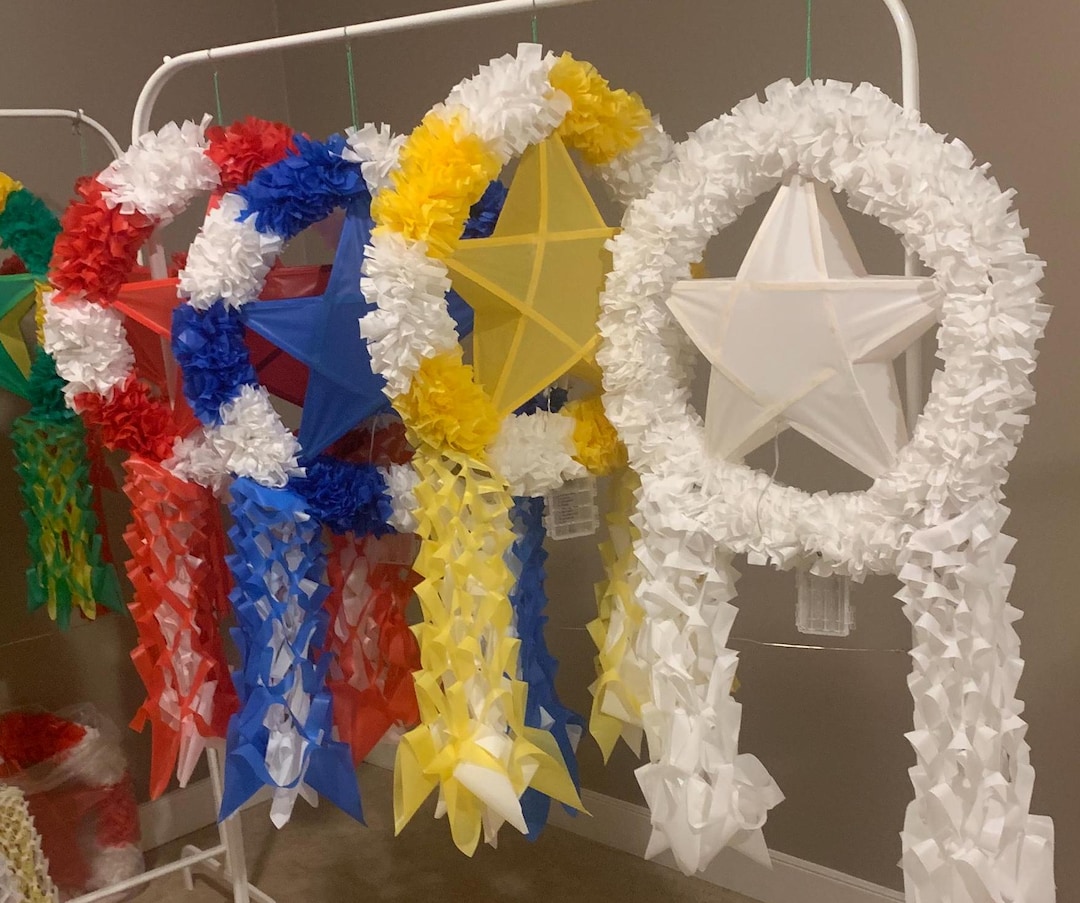 Philippine Christmas Star Lantern: Bamboo Parol With Twinkling Lights ...