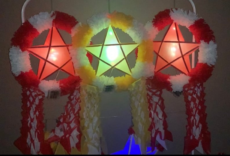 Philippines Christmas Lantern Traditional Bamboo Parol With Etsy