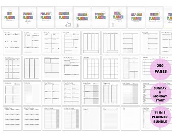 home management planner ultimate life binder printable life planner ultimate planner bundle planner essentials inserts big happy planner pdf