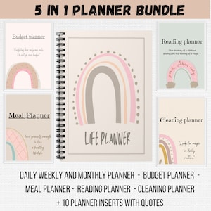 life planner printable daily weekly monthly month at a glance  big happy planner digital bundle essentials inserts big happy planner pdf
