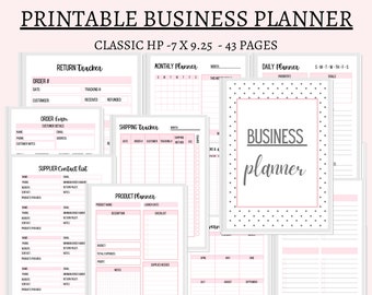 Business Planner Classic HP Small Business Planner printable 7x9,25 Business Organizer Einlagen Small Business Planner Bundle pdf Datei