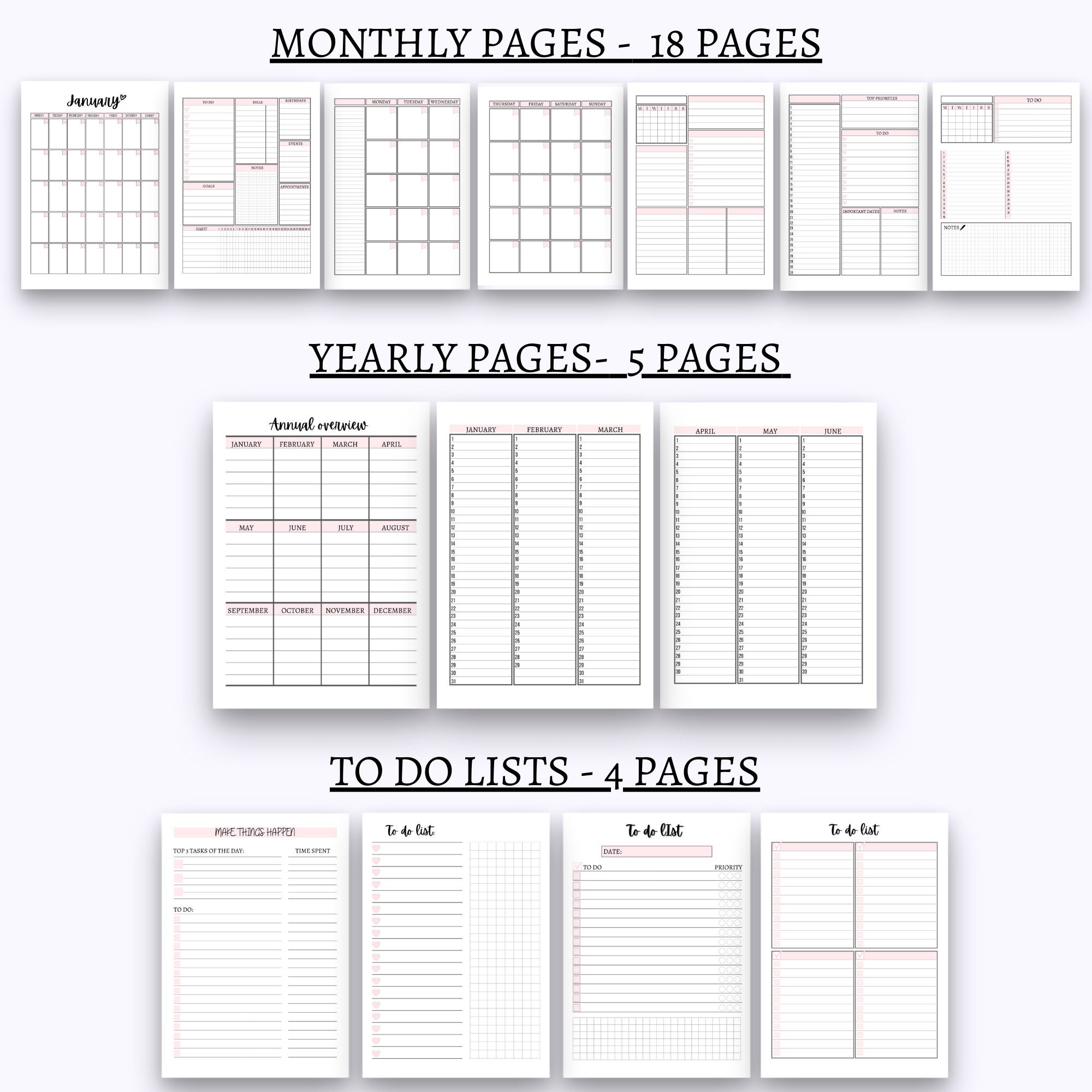 Ultimate Life Planner Life Binder Planner Bundle Daily Planner Etsy UK