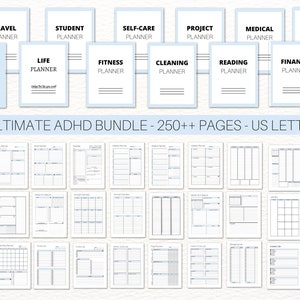 Home management binder ADHD planner for adults household planner printable life planner bundle life organizer pdf productivity pages