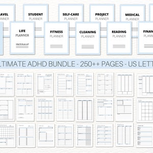 Home management binder ADHD planner for adults household planner printable life planner bundle life organizer pdf productivity planner