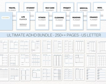 ADHD Home Management Planner Bundle: Life Organizer PDF (Digital Download)